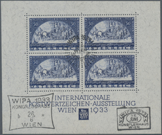 Österreich: 1933. WIPA-Block Als Ausgesucht Schöner Luxusblock Im Originalformat Mit Drei Idealen So - Gebruikt