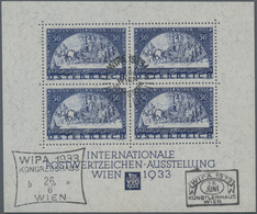 Österreich: 1933. WIPA-Block Als Ausgesucht Schöner Luxusblock Im Originalformat Mit Drei Idealen So - Used Stamps