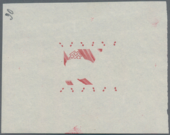 Österreich: 1936, Dollfuß, Ungezähnter Einzelabzug Zum Entwurf Der Roten Fahne Und Des Lorbeers, Seh - Used Stamps