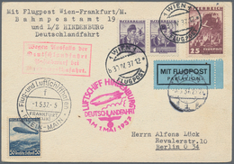 Österreich: 1937, ÖSTERREICH/DR-MiF Auf DEUTSCHLANDFAHRT-Karte Ab Flughafen RHEIN-MAIN "f" Mit Abwur - Gebraucht