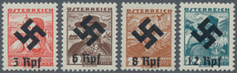 Österreich: 1938, Nicht Verausgabte 4 Werte Trachten Mit Hakenkreuzaufdruck 3-12 Rpf., Dazu Passende - Gebruikt