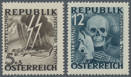 Österreich: 1946, Sogen. 'BLITZ/MASKE', Nicht Ausgegebene Werte Der Serie 'Niemals Vergessen' Einwan - Used Stamps