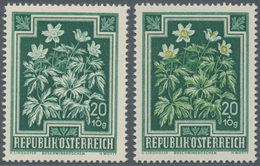 Österreich: 1948, 20 + 10 Groschen „Anti-Tuberkulose-Fonds“ Postfrisch Mit Fehlender Farbe Gelb (Blü - Gebruikt