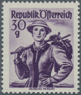 Österreich: 1948, 30 Groschen Freimarke Trachten Postfrisch Gummiseitig Bedruckt, Fotoattest Soeckni - Gebraucht