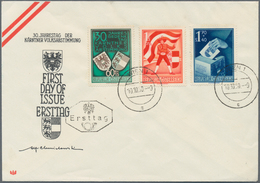 Österreich: 1950/1951, Drei Bessere Ersttagsbriefe U.a. 60 Gr. + 2 S., Kärntner Volksabstimmung Und - Used Stamps