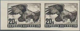Österreich: 1952, Flugpostausgabe Vögel, 20 S. Steinadler Waagerechtes Paar Ungezähnt Und Postfrisch - Gebraucht