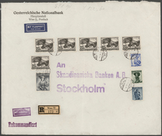Österreich: 1957 (8.5.), Flugpost Vögel (Steinadler) 20 S. Sechs Einzelwerte Sowie Trachten 10 S., 1 - Gebraucht