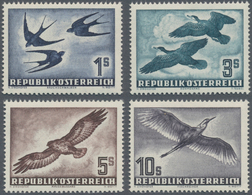 Österreich: 1953, Vögel 1 S Bis 10 S, Vier Einwandfrei Gezähnte Und Ungebrauchte Werte. - Used Stamps