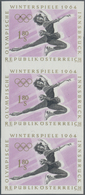 Österreich: 1963, Olympische Winterspiele Innsbruck '64, 1.80 Sch. Eiskunstlauf Ungezähnt Im Senkrec - Gebruikt