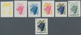 Österreich: 1966, Weintraube 1 S., 6 Verschiedene Ungezähnte Phasendrucke Zu Dieser Marke, Alle Post - Used Stamps