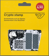 Österreich: 2019, Die Erste Crypto-Marken Der Welt. Satz Bestehend Aus 4 Karten: Schwarz, Gelb, Grün - Gebruikt