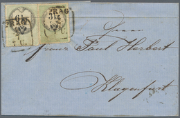 Österreich - Stempelmarken: 1856, 3 Und 6 Kreuzer C.M. Grün/schwarz Stempelmarken, Als Freimarken Ve - Revenue Stamps