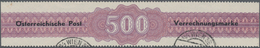 Österreich - Verrechnungsmarken: 1948, 100 Sch., 200 Sch. In Beiden Zähnungen Und 500 Sch., Komplett - Revenue Stamps