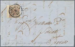 Österreich - Lombardei Und Venetien: 1850. 30 C Braun, Plattenfehler "defekte Ziffer" (wie 90 Centes - Lombardo-Vénétie