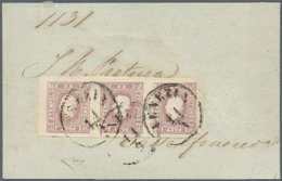 Österreich - Lombardei Und Venetien - Zeitungsmarken: 1858, Zeitungsmarke 1,05 Kr. Im Waagrechter Dr - Lombardo-Vénétie