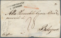 Österreichische Post In Der Levante: 1845, Rückseitig Beschädigte Faltbriefhülle Mit L2 Des Österrei - Levant Autrichien