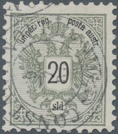 Österreichische Post In Der Levante: 1883, 20 So Grau/schwarz Sauber Entwertet Mit K2 Konstantinopel - Levant Autrichien
