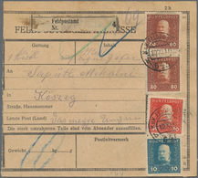 Österreichisch-Ungarische Feldpost - Allgemeine Ausgabe: 1917, 10 H, 30 H U. 2 X 80 H Als MiF Auf Fe - Sonstige & Ohne Zuordnung
