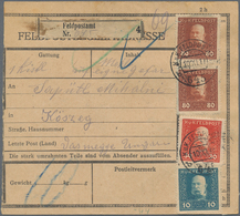 Österreichisch-Ungarische Feldpost - Allgemeine Ausgabe: 1917, 10 H, 30 H U. 2 X 80 H Als MiF Auf Fe - Other & Unclassified