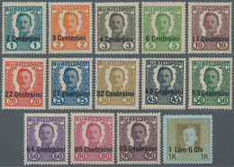Österreichisch-Ungarische Feldpost - Italien: 1918, 2 C. - 1 L.6C., Nicht Ausgegebene Feldpost-Serie - Autres & Non Classés