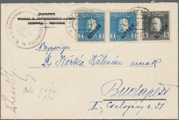 Österreichisch-Ungarische Feldpost - Serbien: 1916, 6 H Schwarz Und 2 H Hellblau Im Paar Auf Brief E - Autres & Non Classés