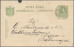 Österreich - Schiffspost: 1910, Montenegro, 5 P Olivgrün Ganzsachenkarte Mit Stempel BRIONI / ÖSTERR - Other & Unclassified