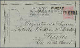 Österreich - Schiffspost: 1899, Kartenbrief Franz Joseph 5 Kr. Rosa (Deutsch-Ital.-Illyr.) Mit Schif - Autres & Non Classés