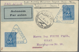 Österreich - Flugpost: 1930 (31.3.), Erstflugbrief Beograd-Zagreb-Graz-Wien Mit Jugosl. Frankatur Vo - Andere & Zonder Classificatie