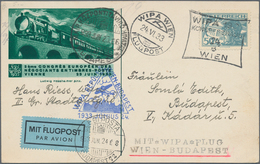 Österreich - Flugpost: 1933 (24.6.), WIPA-Karte Mit Einzelfrankatur 50 Gr. Pilotenkopf Mit So.-Stpl. - Autres & Non Classés