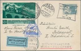 Österreich - Flugpost: 1933 (24.6.), WIPA-Karte Mit Einzelfrankatur 50 Gr. Pilotenkopf Mit So.-Stpl. - Altri & Non Classificati