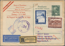 Österreich - Flugpost: 1947 (5.5.), R-Luftpostbrief Als Drucksache Von Wien-Parlament Nach Mexico Fr - Autres & Non Classés