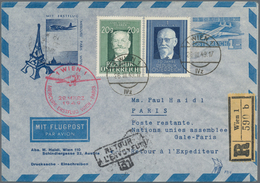 Österreich - Flugpost: 1949 (26.3.), Eingeschriebener Luftpost-Umschlag 1 S. Flugzeug Mit Blauem Zud - Other & Unclassified