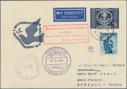 Österreich - Flugpost: 1950 (16.6.), UPU Privatpostkarte 1 S. Mit Zudruck 'Mit Flugpost / 1. Oesterr - Sonstige & Ohne Zuordnung