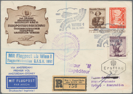 Österreich - Flugpost: 1951 (26.11.), Privat-GS-Umschlag Mit Zwei Wertstempeln 15 Gr. Trachten + 15 - Andere & Zonder Classificatie