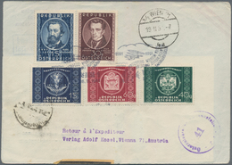 Österreich - Flugpost: 1951 (26.11.), Flugpost-Adresszettel Vögel 60 Gr. + 2 S. Mit Zudruck Sowie Rs - Altri & Non Classificati