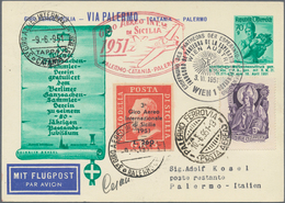 Österreich - Flugpost: 1951 (3.6.), Privat-Postkarte Trachten 70 Gr. Mit 30 Gr. + 10 Gr. (rückseitig - Sonstige & Ohne Zuordnung