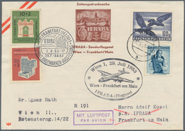 Österreich - Flugpost: 1953 (27.7.), IFRABA Sonder-Flugpostbrief Von Wien Nach Frankfurt (Vögel 60 G - Altri & Non Classificati