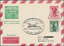 Österreich - Flugpost: 1953 (27.7.), Privat-Luftpost-Faltbrief Trachten 1 S. Rot Mit Zudruck 'IFRABA - Autres & Non Classés