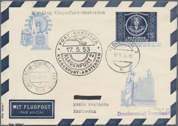 Österreich - Flugpost: 1953 (17.5.), UPU Luftpost-Faltbrief 1 S. Mit Zudruck Und Rs. Zusatzfrankatur - Altri & Non Classificati