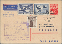 Österreich - Flugpost: 1954 (9.9.), Postkarte Trachten 60 Gr. Mit Zudruck 'Mit Flugpost / Par Avion - Autres & Non Classés