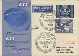 Österreich - Flugpost: 1954 (13.11.), UPU Privatpostkarte 1 S. Mit Zudruck 'Mit Flugpost / Eröffnung - Sonstige & Ohne Zuordnung