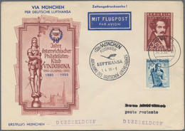 Österreich - Flugpost: 1955 (30.3.), Privat-GS-Umschlag 60 Gr. Daffinger (Maler) Mit 10 Gr. Trachten - Other & Unclassified