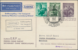 Österreich - Flugpost: 1957 (6.10.), Privat-Postkarte Trachten 30 Gr. Violett Mit Zudruck 'Mit Flugp - Sonstige & Ohne Zuordnung