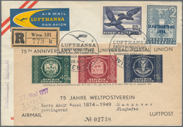 Österreich - Flugpost: 1957 (28.4.), UPU-Adresszettel (Type Z - 75th Anniversary Of The UPU) Mit Zus - Sonstige & Ohne Zuordnung