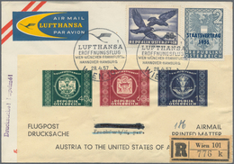 Österreich - Flugpost: 1957 (28.4.), UPU-Adresszettel (Type X) Mit Zusatzfrankatur 60 Gr. Vögel + 2 - Andere & Zonder Classificatie