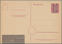 Österreich - Ganzsachen: 1945, Drei Postkarten Dt. Reich Hitler 6 Pf. Mit Unterschiedl. Aufdrucken D - Other & Unclassified