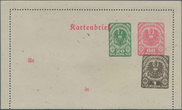 Österreich - Privatganzsachen: 1920 (ca.), Drei Amtliche Kartenbriefe Wappenadler In Unterschiedl. K - Other & Unclassified