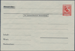 Österreich - Privatganzsachen: 1933 (ca.), Adresszettel Mit Wertstempel 3 Gr. Ziffer Und Vordruck, S - Autres & Non Classés