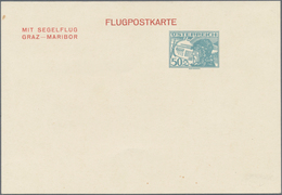 Österreich - Privatganzsachen: 1935 (ca.), Flugpostkarte Mit Wertstempel 50 Gr. Pilotenkopf Für Den - Sonstige & Ohne Zuordnung