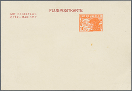 Österreich - Privatganzsachen: 1935 (ca.), Flugpostkarte Mit Wertstempel 10 Gr. Pilotenkopf Für Den - Autres & Non Classés